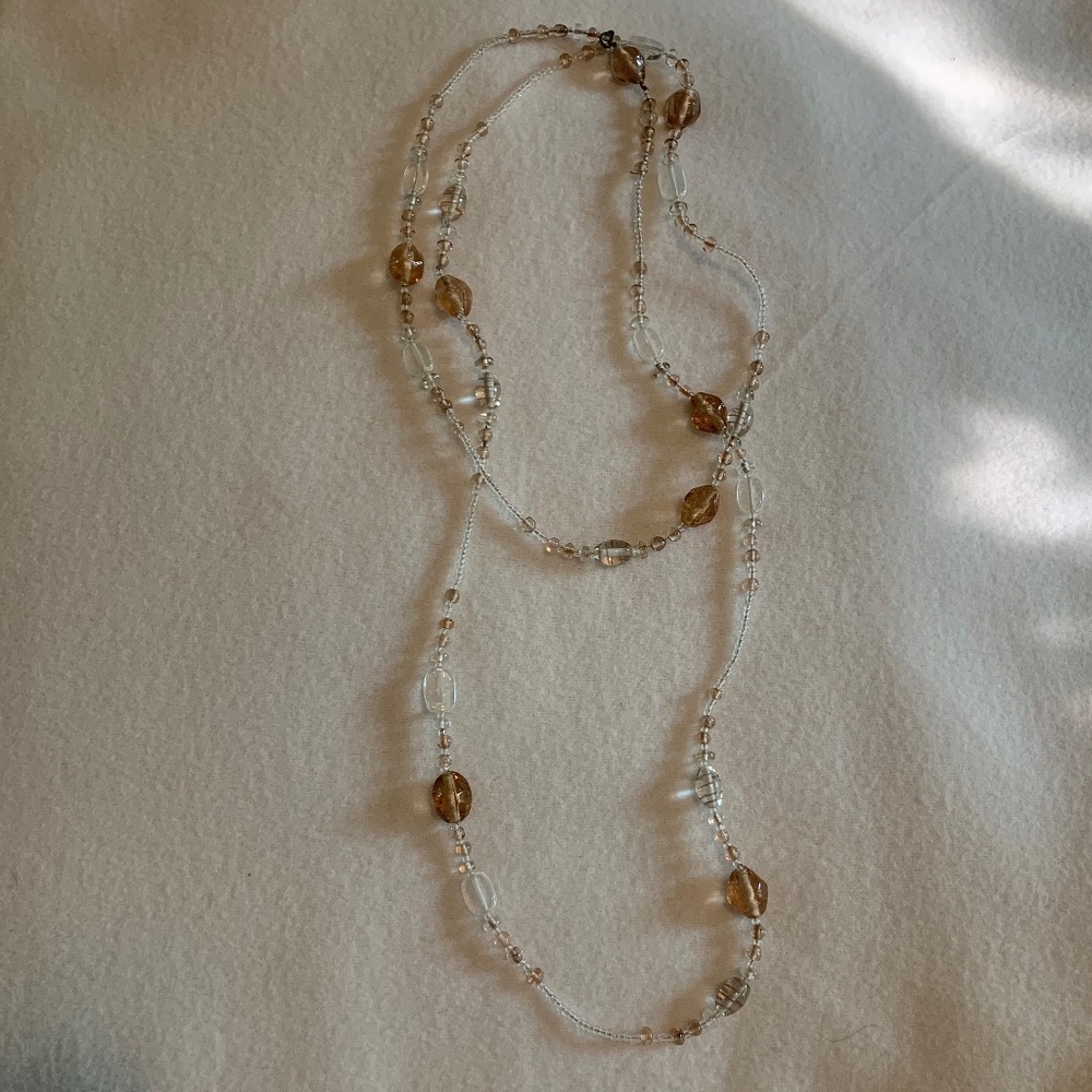 Vintage Champagne Color Bead Necklace